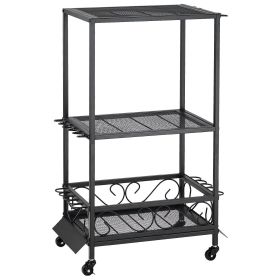 Fishing Rod Holder for 10-Rods, Mobile Fishing Pole Rack Cart with Wheels, Fish Gear Equipment Organizer for Garage Home Indoor Use